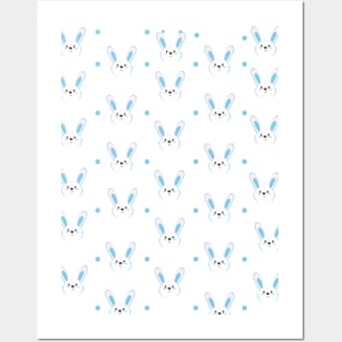 bunny pattern Posters and Art